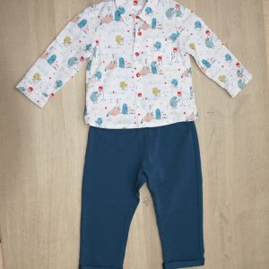 Chemise enfant coton bio GOTS - Pantalons bébé jersey envers molletonné GOTS