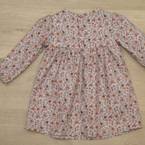 Robe enfant empiècement twill coton bio 2 ans dos motif petites fleurs