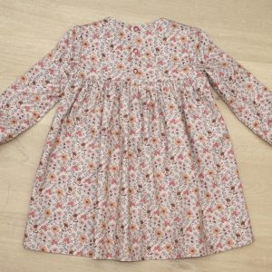 Robe enfant empiècement twill coton bio 3 ans dos motif petites fleurs